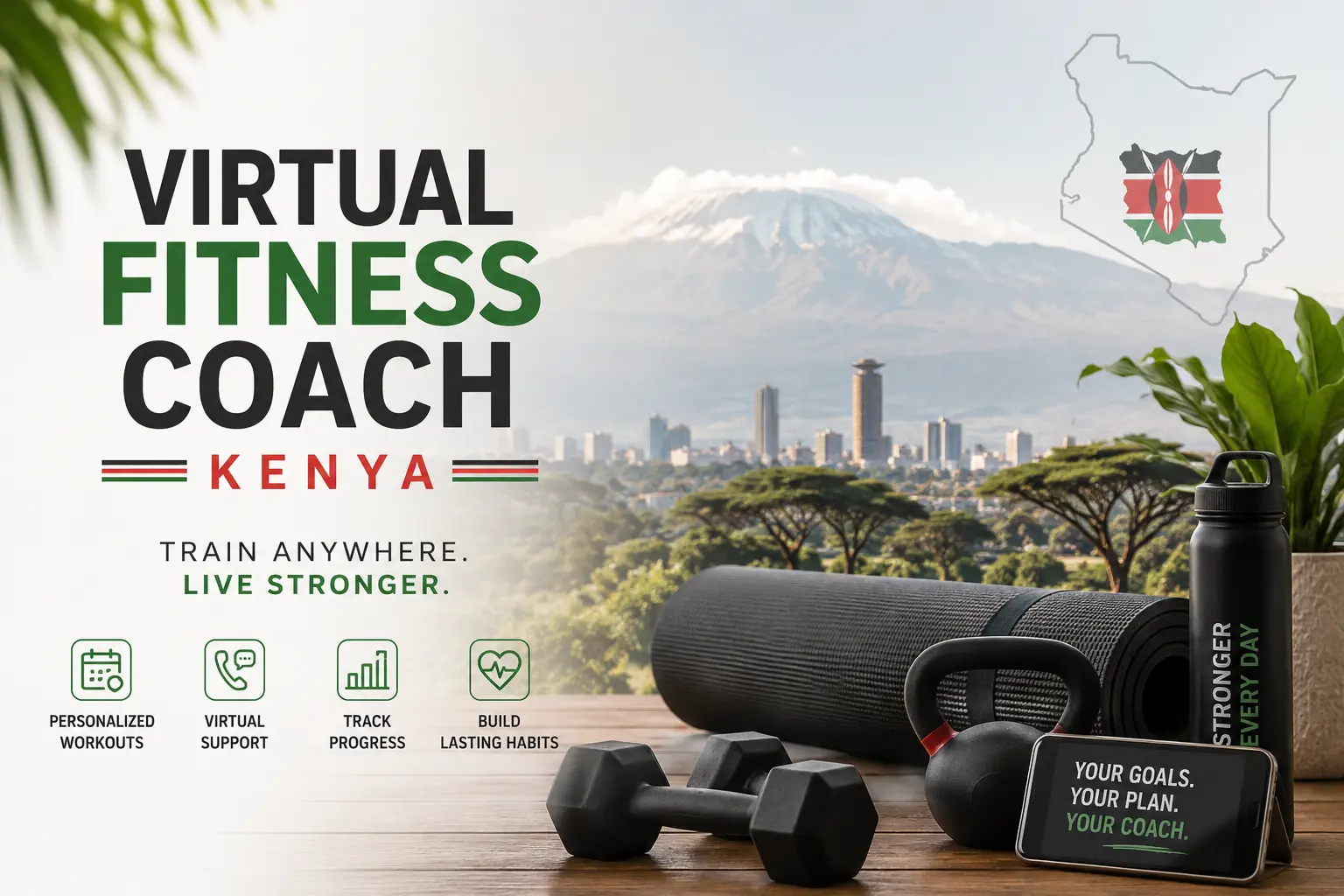 Virtual fitness coach Kenya – online personal training